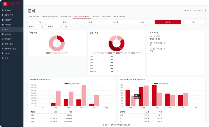포인트100 분석 대시보드 2
