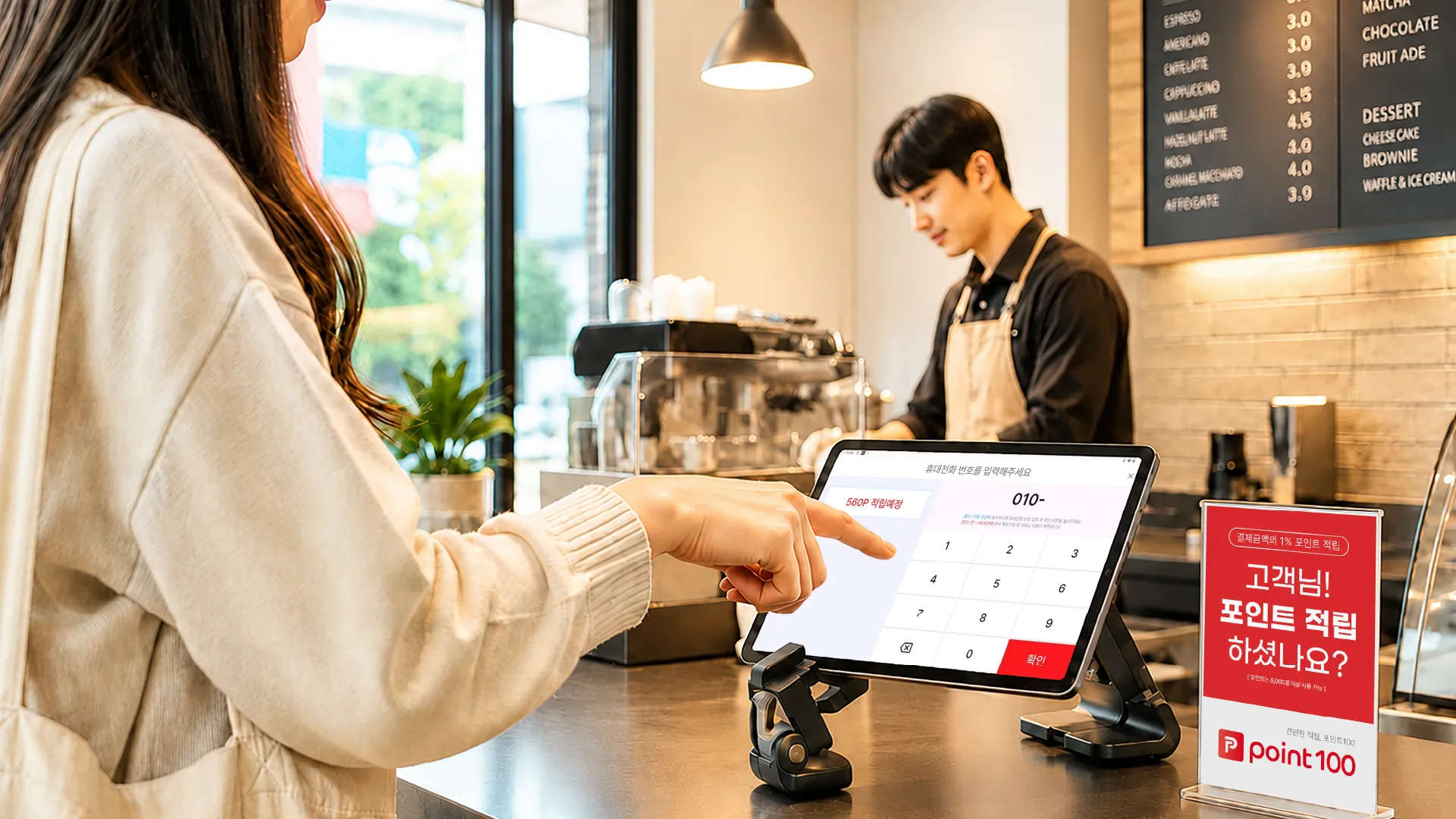 포인트100 매장 사용 장면 3